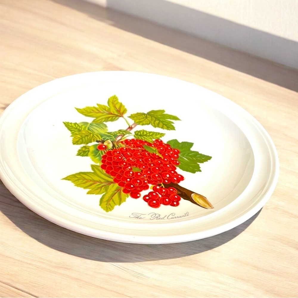 Pomona Portmeirion plate, porcelain, botanical design, made in England, EUC